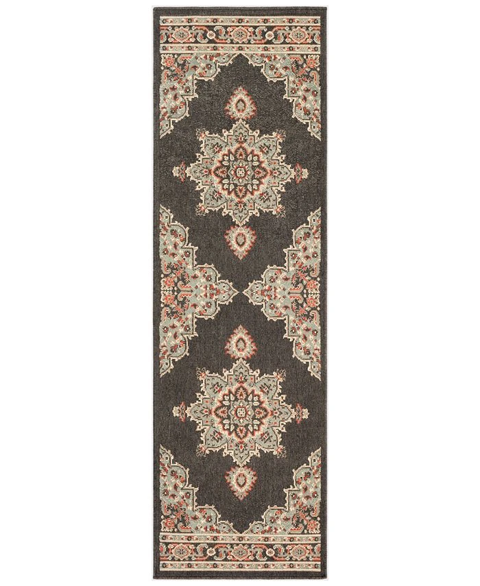 Surya Alfresco ALF-9671 Black 2'3 X 11'9 Runner Area Rug, Indoor/Outdoor 3 Surya Alfresco ALF-9671 Black 2'3 X 11'9 Runner Area Rug, Indoor/Outdoor