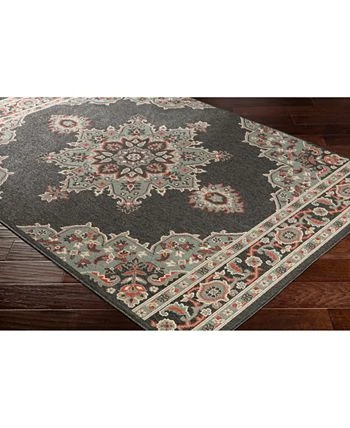 Surya Alfresco ALF-9671 Black 2'3 X 11'9 Runner Area Rug, Indoor/Outdoor 4 Surya Alfresco ALF-9671 Black 2'3 X 11'9 Runner Area Rug, Indoor/Outdoor - Image 2