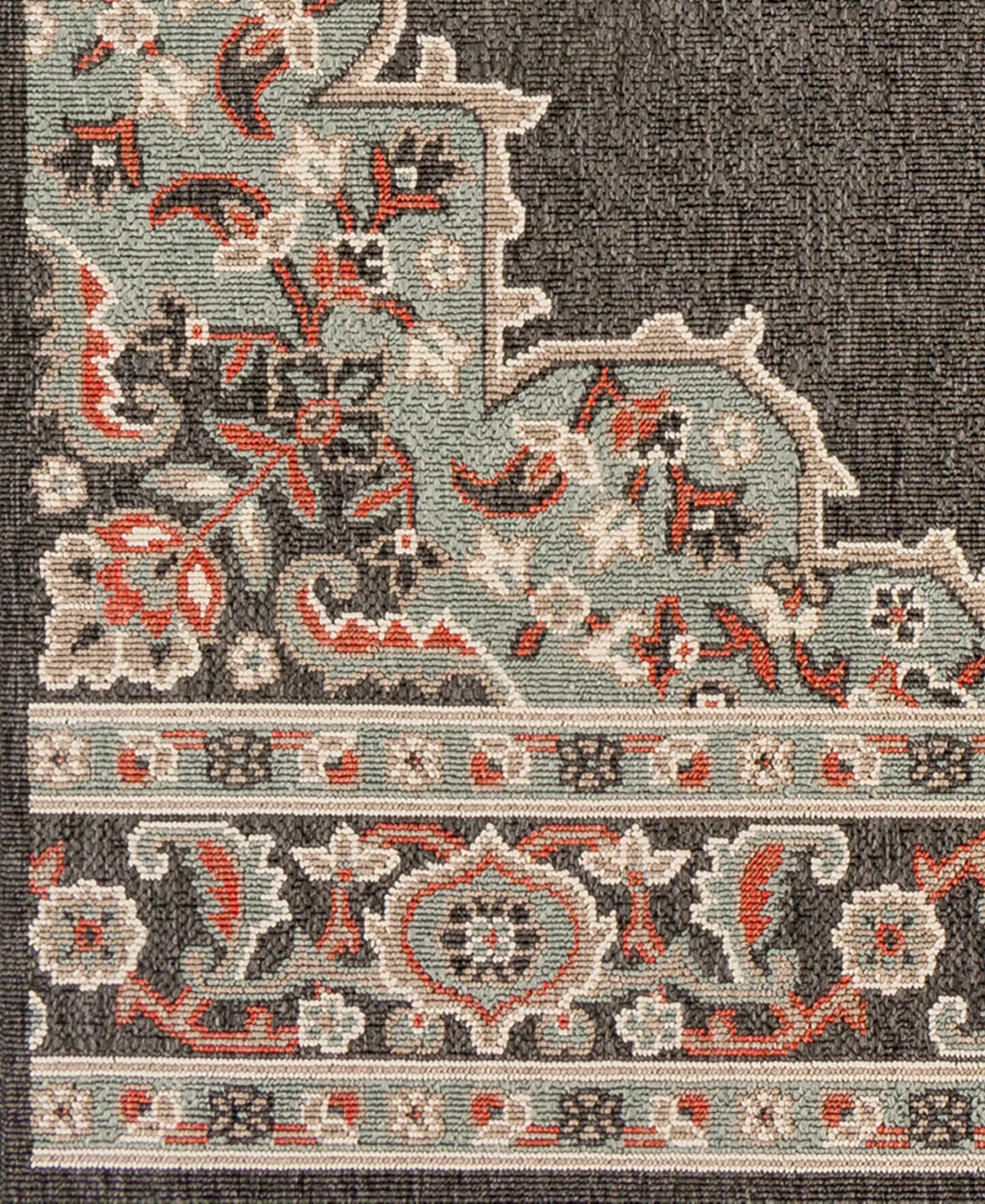 Surya Alfresco ALF-9671 Black 2'3 X 11'9 Runner Area Rug, Indoor/Outdoor 6 Surya Alfresco ALF-9671 Black 2'3 X 11'9 Runner Area Rug, Indoor/Outdoor - Image 4