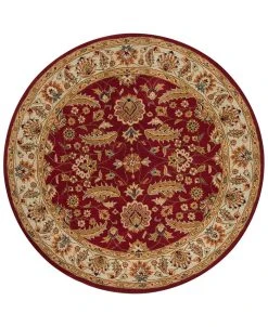 Surya Caesar CAE-1022 Dark Red 4' Round Area Rug