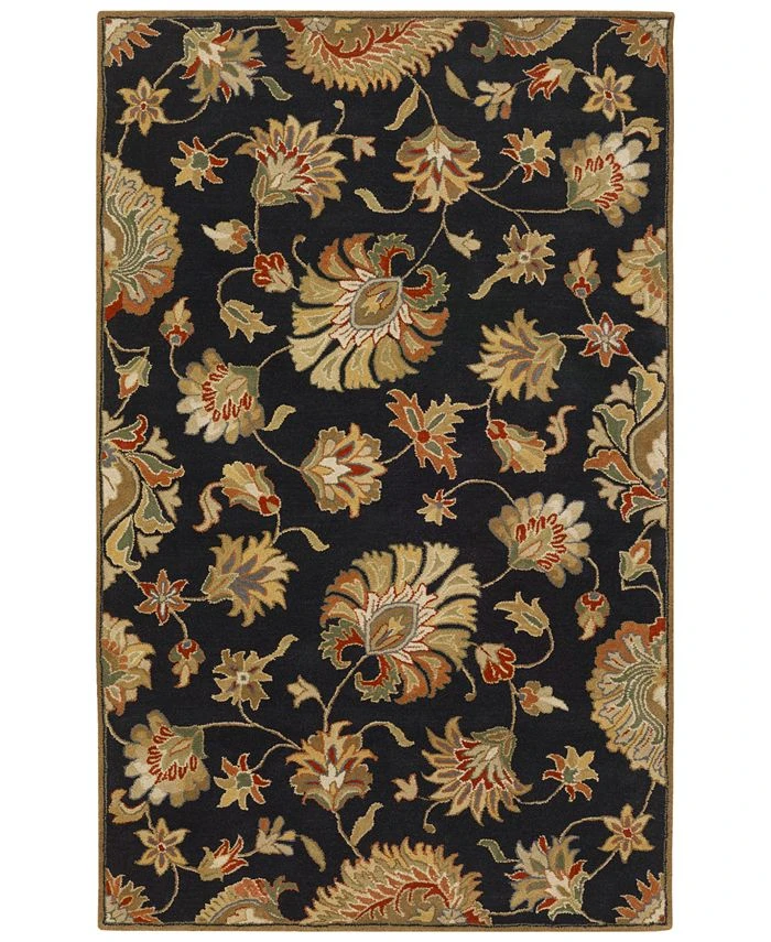 Surya Caesar CAE-1027 Black 7'6 X 9'6 Area Rug 3 Surya Caesar CAE-1027 Black 7'6 X 9'6 Area Rug