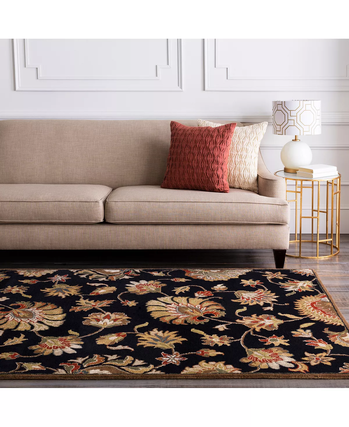 Surya Caesar CAE-1027 Black 7'6 X 9'6 Area Rug 6 Surya Caesar CAE-1027 Black 7'6 X 9'6 Area Rug - Image 4