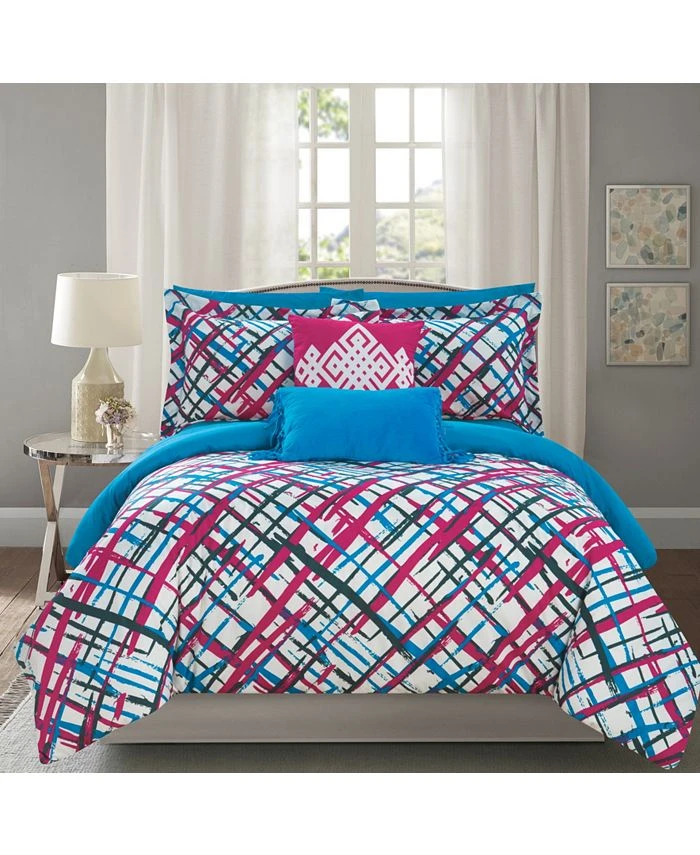Chic Home Abstract 9 Piece Full Bed In A Bag Comforter Set 3 Chic Home Abstract 9 Piece Full Bed In A Bag Comforter Set