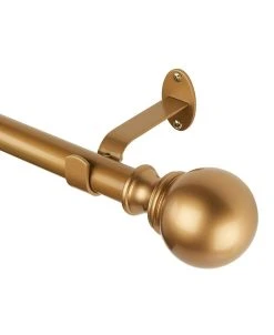 Elrene Cordelia Adjustable 28-48 Curtain Rod With Ball Finials
