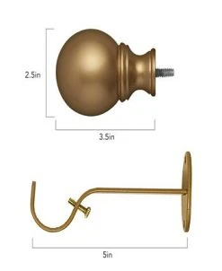 Elrene Cordelia Adjustable 28-48 Curtain Rod With Ball Finials -Chic Home Store 11501470 fpx