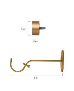 Elrene Serena Adjustable 28-48 Curtain Rod With Cap Finials -Chic Home Store 11501596 fpx