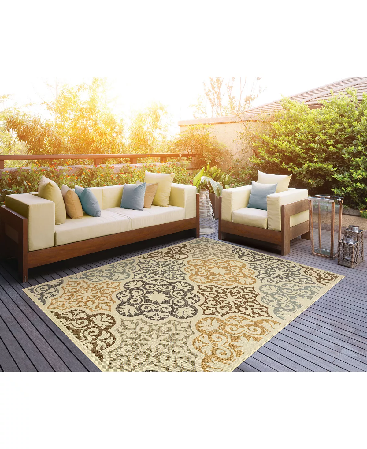 Oriental Weavers Bali 4904W 7'10 X 10'10 Indoor/Outdoor Area Rug 6 Oriental Weavers Bali 4904W 7'10 X 10'10 Indoor/Outdoor Area Rug - Image 4