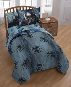 Disney Marvel Black Panther Blue Tribe 4-Pc. Twin Bed In A Bag -Chic Home Store 11619972 fpx