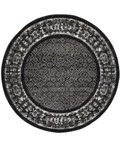 Safavieh Adirondack Black And Silver 6' X 6' Round Area Rug