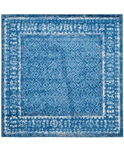 Safavieh Adirondack Light Blue And Dark Blue 6' X 6' Square Area Rug