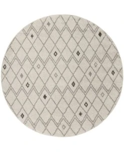 Safavieh Adirondack Ivory And Gray 6' X 6' Round Area Rug
