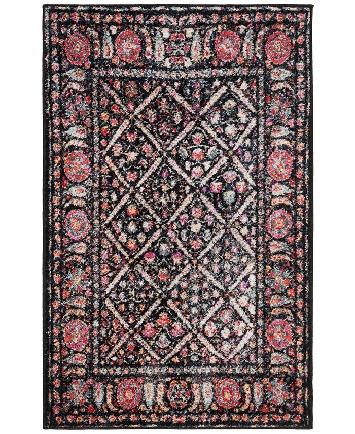Safavieh Adirondack Black And Fuchsia 3' X 5' Area Rug 3 Safavieh Adirondack Black And Fuchsia 3' X 5' Area Rug