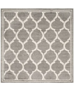 Safavieh Amherst Dark Gray And Beige 7' X 7' Square Area Rug