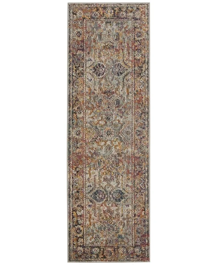 Safavieh Crystal Light Blue And Orange 2'2 X 7' Runner Area Rug 3 Safavieh Crystal Light Blue And Orange 2'2 X 7' Runner Area Rug