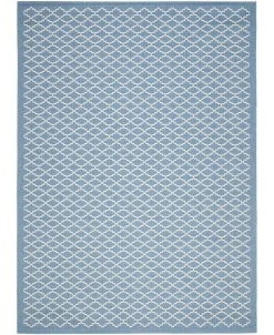 Safavieh Courtyard Blue And Beige 8' X 11' Sisal Weave Area Rug