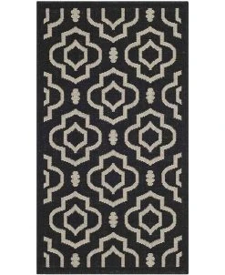 Safavieh Courtyard Black And Beige 2' X 3'7 Sisal Weave Area Rug