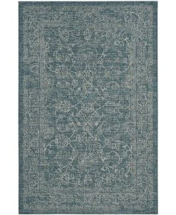 Safavieh Courtyard Turquoise 5'3 X 7'7 Sisal Weave Area Rug