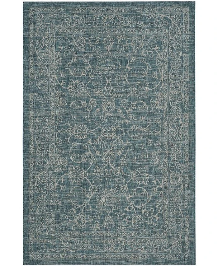 Safavieh Courtyard Turquoise 5'3 X 7'7 Sisal Weave Area Rug 3 Safavieh Courtyard Turquoise 5'3 X 7'7 Sisal Weave Area Rug