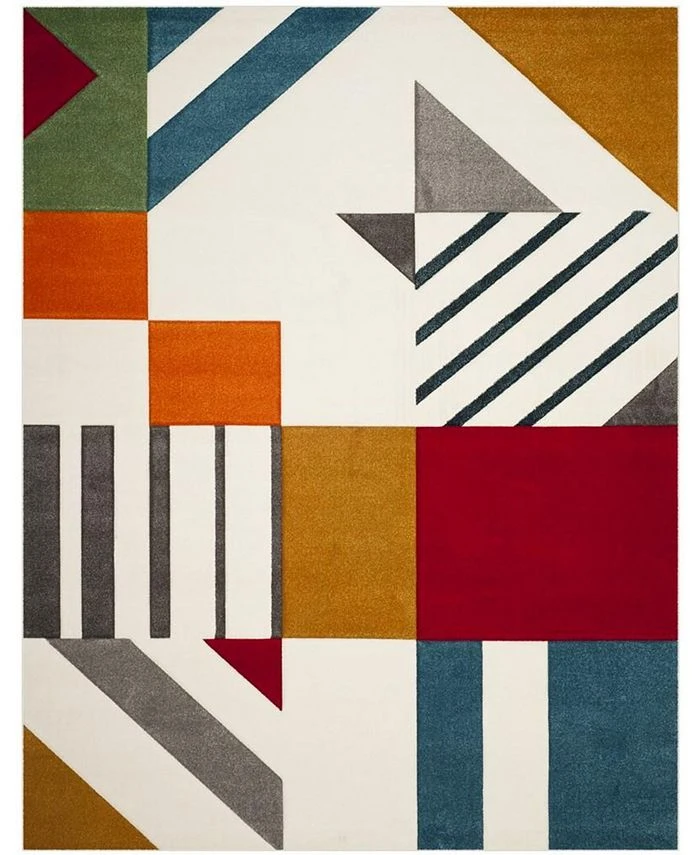 Safavieh Hollywood Ivory And Peacock Blue 8' X 10' Area Rug 3 Safavieh Hollywood Ivory And Peacock Blue 8' X 10' Area Rug