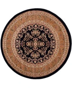 Safavieh Lyndhurst Black And Tan 5'3 X 5'3 Round Area Rug