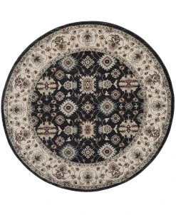 Safavieh Lyndhurst Navy And Creme 7' X 7' Round Area Rug
