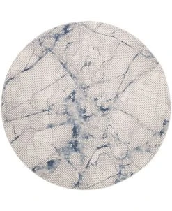 Safavieh Meadow Navy And Ivory 6'7 X 6'7 Round Area Rug