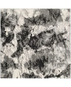 Safavieh Retro Cream And Gray 6' X 6' Square Area Rug