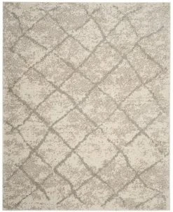 Safavieh Berber Shag Cream And Light Gray 8' X 10' Area Rug