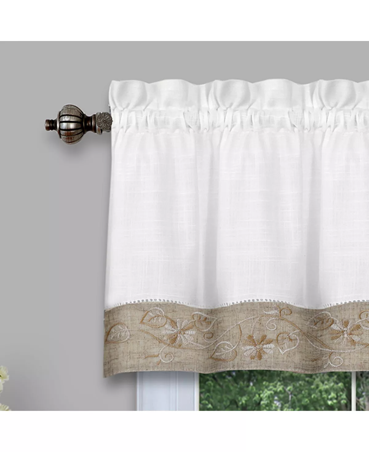 Achim Oakwood 58x14 Window Curtain Valance 5 Achim Oakwood 58x14 Window Curtain Valance - Image 3