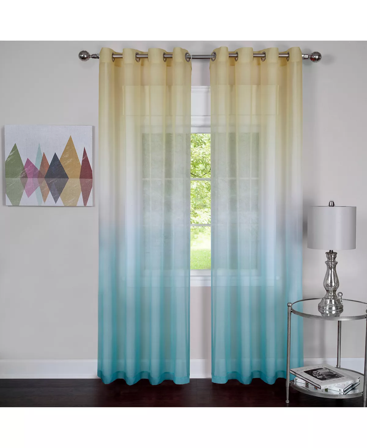 Achim Rainbow Single Grommet Window Curtain Panel, 52x63 4 Achim Rainbow Single Grommet Window Curtain Panel, 52x63 - Image 2