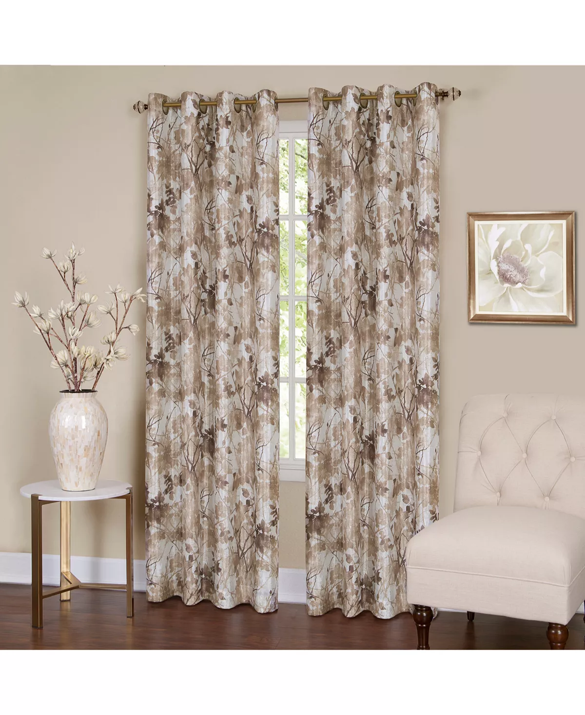 Achim Tranquil Lined Grommet Window Curtain Panel, 50x63 6 Achim Tranquil Lined Grommet Window Curtain Panel, 50x63 - Image 4