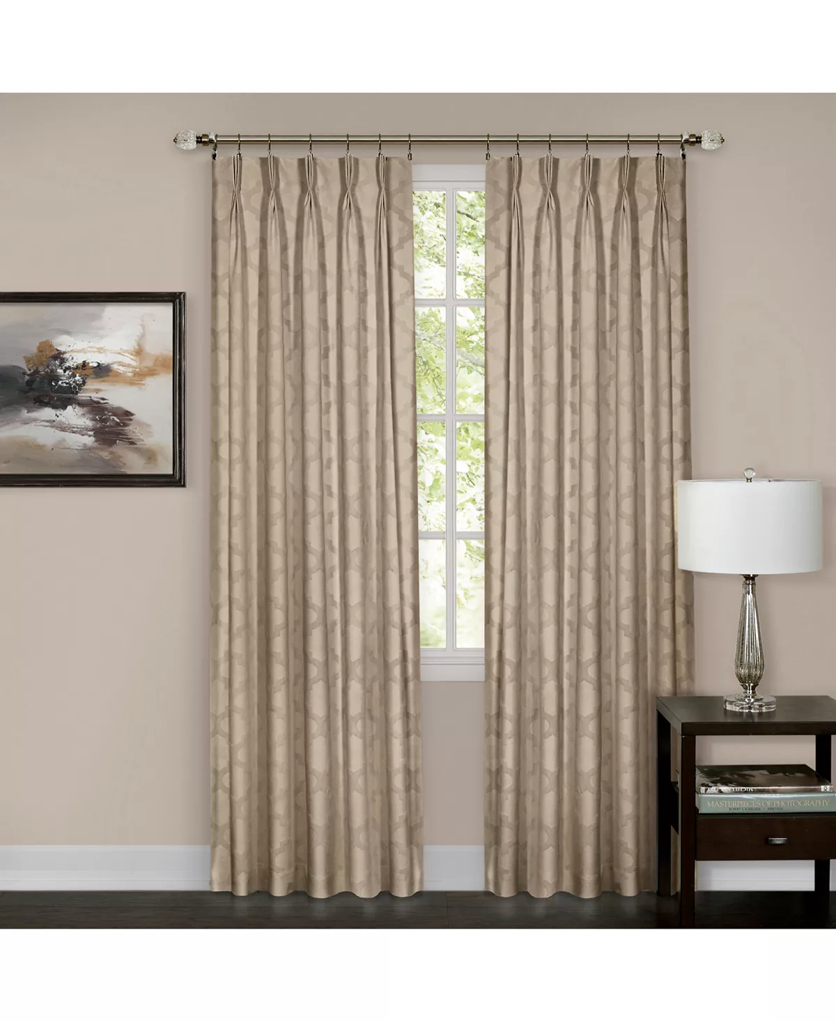 Achim Windsor Pinch Pleat Window Curtain Panel, 34x84 3 Achim Windsor Pinch Pleat Window Curtain Panel, 34x84