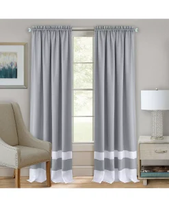 Achim Darcy Rod Pocket Window Curtain Panel, 52x84 -Chic Home Store 11685848 fpx