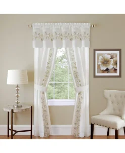 Achim Fairfield 5 Piece Window Curtain Set, 55x63