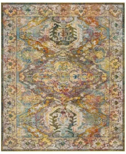 Safavieh Crystal Light Blue And Orange 9' X 12' Area Rug