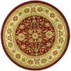 Safavieh Lyndhurst Red And Ivory 8' X 8' Round Area Rug