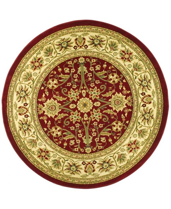 Safavieh Lyndhurst Red And Ivory 8' X 8' Round Area Rug 3 Safavieh Lyndhurst Red And Ivory 8' X 8' Round Area Rug