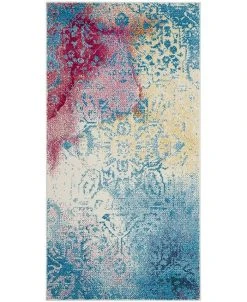 Safavieh Watercolor Light Blue And Light Yellow 2'7 X 5' Area Rug