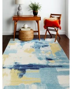 BB Rugs CLOSEOUT! Medley 5470 Ivory/Blue 7'6 X 9'6 Area Rug -Chic Home Store 11810090 fpx