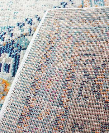 BB Rugs CLOSEOUT! Meza MEZ-102 Ivory/Blue 8'6 X 11'6 Area Rug 5 BB Rugs CLOSEOUT! Meza MEZ-102 Ivory/Blue 8'6 X 11'6 Area Rug - Image 3