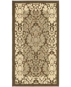 Safavieh Courtyard Brown And Natural 8' X 11' Area Rug