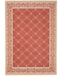 Safavieh Courtyard Red And Natural 2'3 X 6'7 Runner Area Rug
