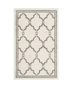 Safavieh Amherst Ivory And Gray 7' X 7' Round Area Rug