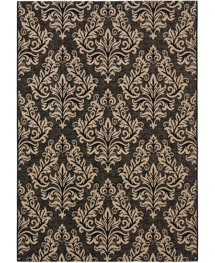 Safavieh Courtyard Black And Creme 4' X 5'7 Area Rug 3 Safavieh Courtyard Black And Creme 4' X 5'7 Area Rug