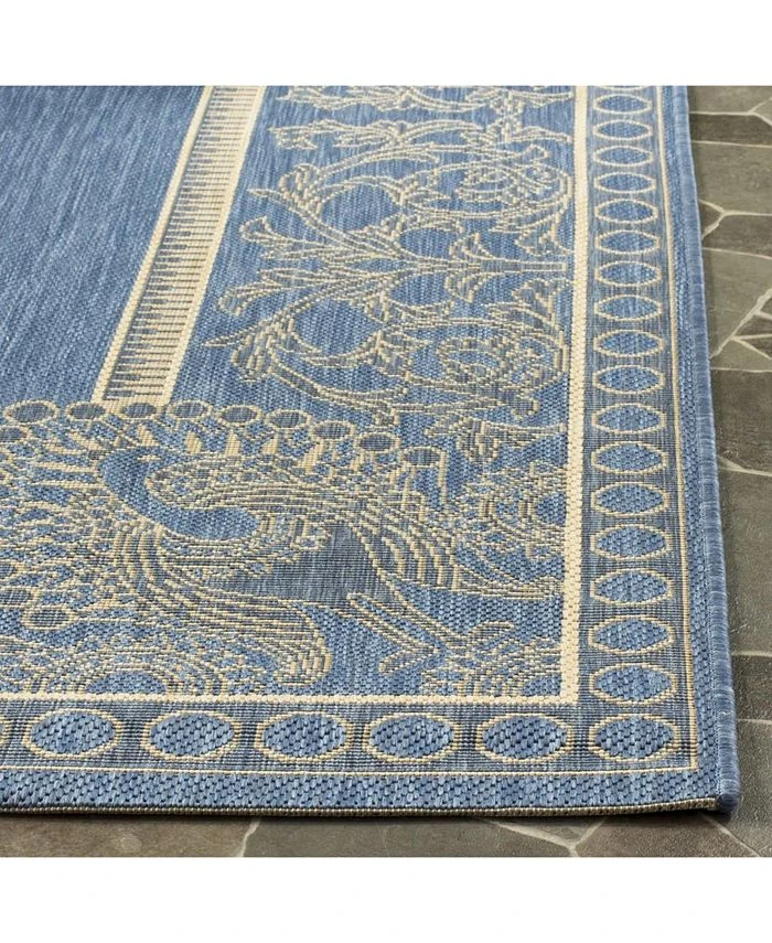 Safavieh Courtyard Blue And Natural 2'3 X 14' Runner Area Rug 3 Safavieh Courtyard Blue And Natural 2'3 X 14' Runner Area Rug
