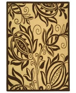 Safavieh Courtyard Natural And Brown 9' X 12' Area Rug