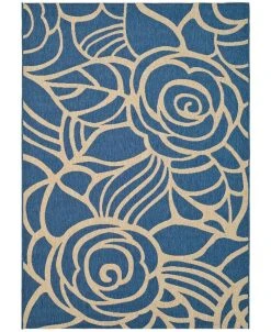Safavieh Courtyard Blue And Beige 9' X 12' Area Rug