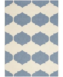 Safavieh Courtyard Beige And Blue 4' X 5'7 Area Rug