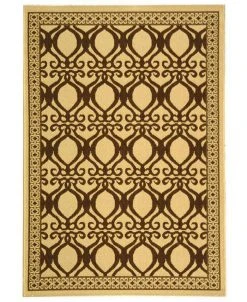 Safavieh Courtyard Natural And Brown 8' X 11' Sisal Weave Area Rug