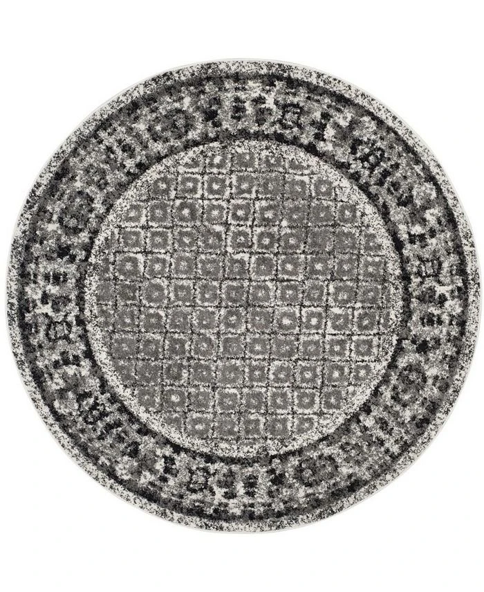 Safavieh Adirondack Ivory And Silver 8' X 8' Round Area Rug 3 Safavieh Adirondack Ivory And Silver 8' X 8' Round Area Rug